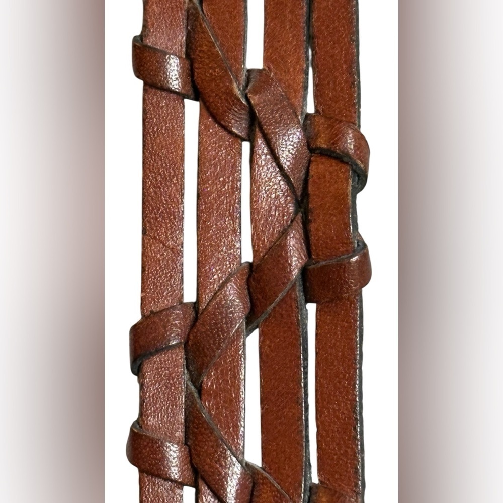 A men’s / women’s leather braided belt, Made in Uraguay. M. - Picture 8 of 12